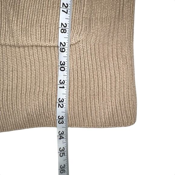 NWT Splendid Juliet Open Front Mid Length Tan Knit Cardigan Sweater Vest LARGE - Picture 8 of 8